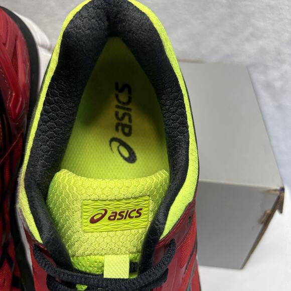 Asics Running Shoes Gel Kayano 22 Red  Black Yellow Sneakers T547N-2490 Size 10